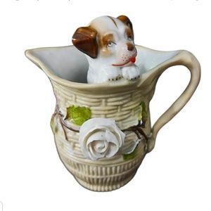Pup In A Pitcher Figurine